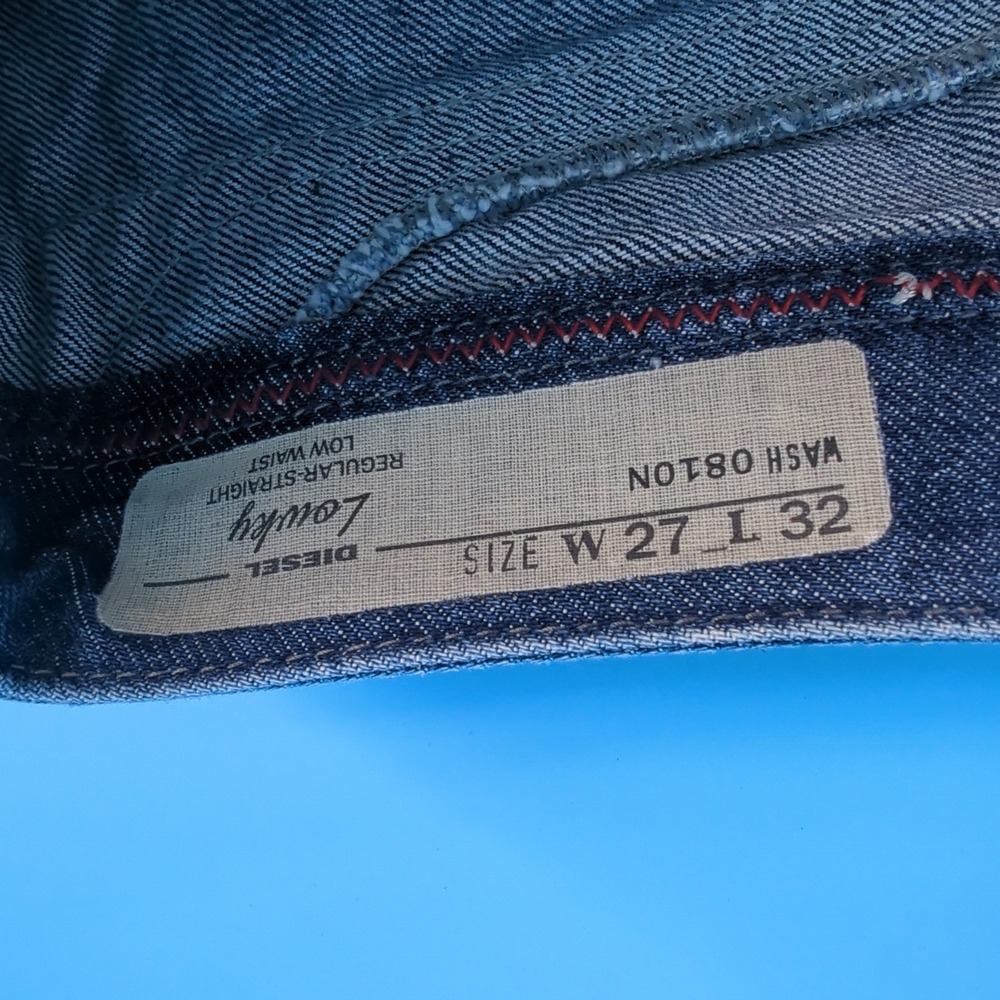 Diesel Lowky Regular-Straight Low Waist Jeans Wash 0810N Blue W27 L32 - Picture 2 of 16